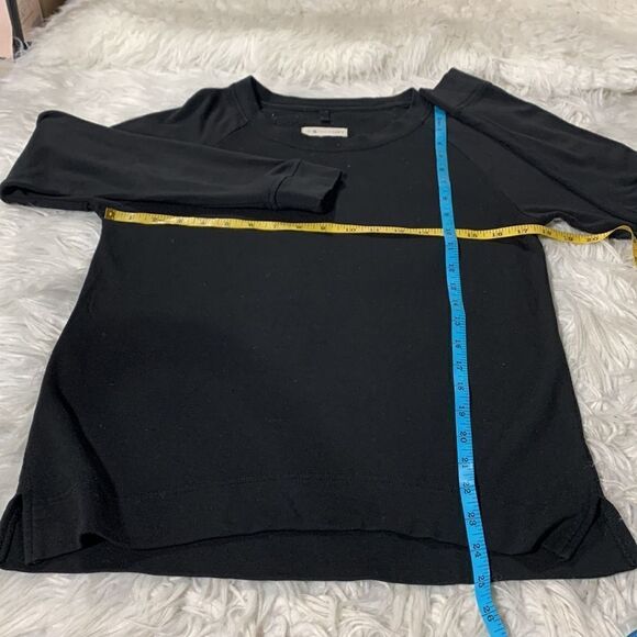 LOU & Grey scoop neck knit top raglan long sleeves hi-lo hemline women’s size S - Picture 6 of 7